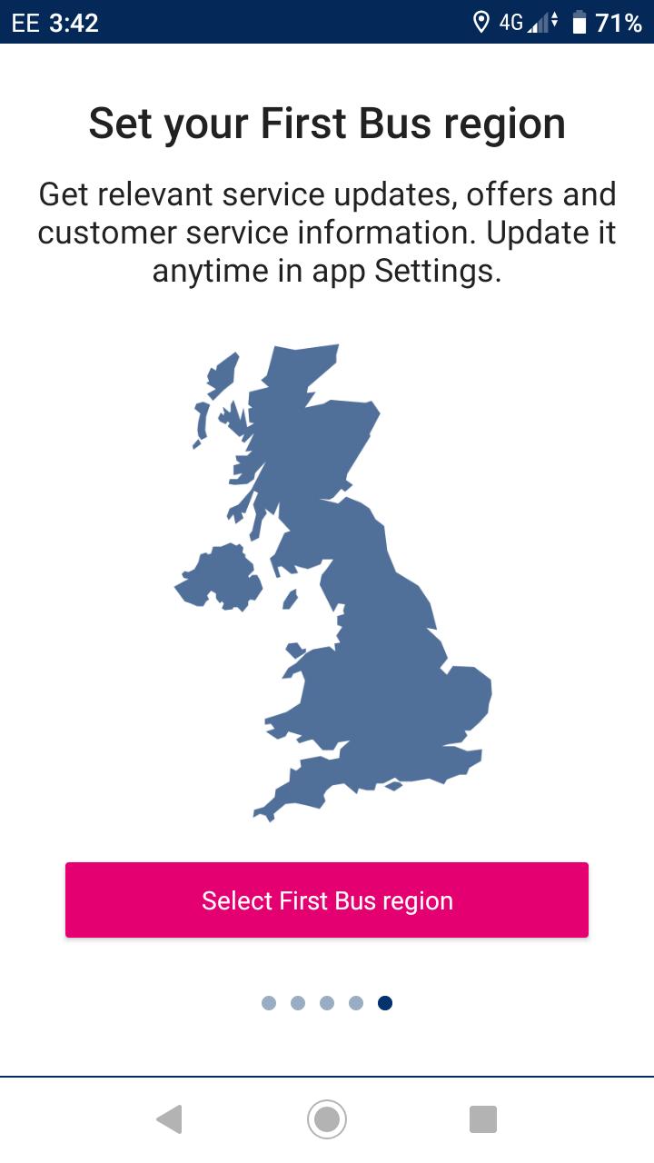 Open the app and it will ask you to select a region – tap on or search for Greater Glasgow.